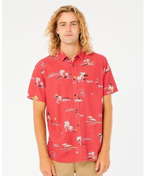 rip curl(リップカール)の「【RIPCURL(リップカール)】半袖プリントシャツ PARTY PACK S/S SHIRT(シャツ/ブラウス・メンズ・ネイビー/ナチュラル/コーラル/ブルー系その他・SMALL/X-LARGE/LARGE/MEDIUM)」の21枚目の写真