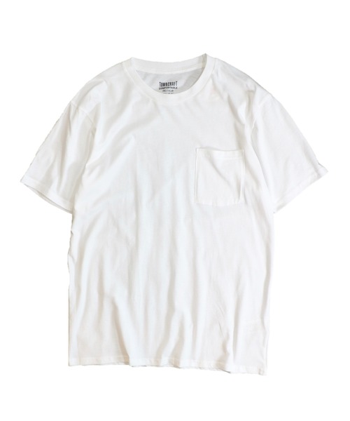 TOWN CRAFT/タウンクラフト USA MADE PACK POCKET TEEアメリカ製パックポケットT-シャツオーガニックコットン(ユニセックス)（Tシャツ/カットソー）｜TOWNCRAFT（タウンクラフト）