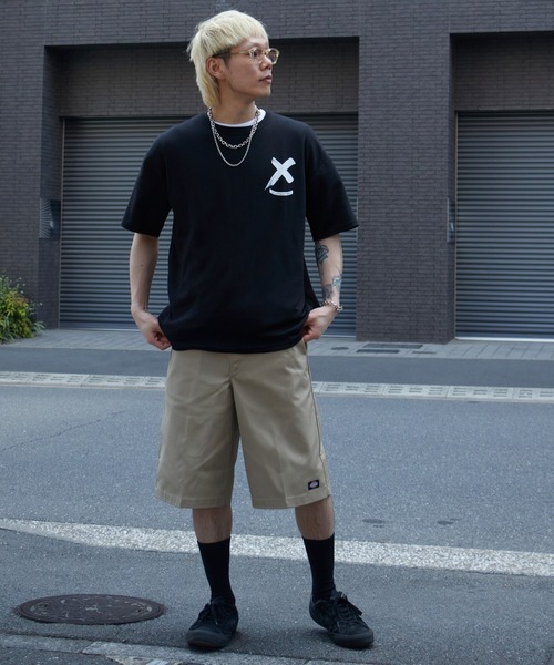 NO NEED（ノーニード）の「Xマーク ビッグシルエット バックプリント カラーTシャツ（Tシャツ/カットソー・メンズ・ホワイト/ブラック/ピンク/イエロー・ﾌﾘ-）」の10枚目の写真