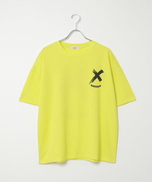 NO NEED（ノーニード）の「Xマーク ビッグシルエット バックプリント カラーTシャツ（Tシャツ/カットソー・メンズ・ホワイト/ブラック/ピンク/イエロー・ﾌﾘ-）」の20枚目の写真