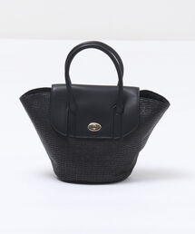 NOLLEY’S | ヒネリふた付きかごトートバッグ(かごバッグ)