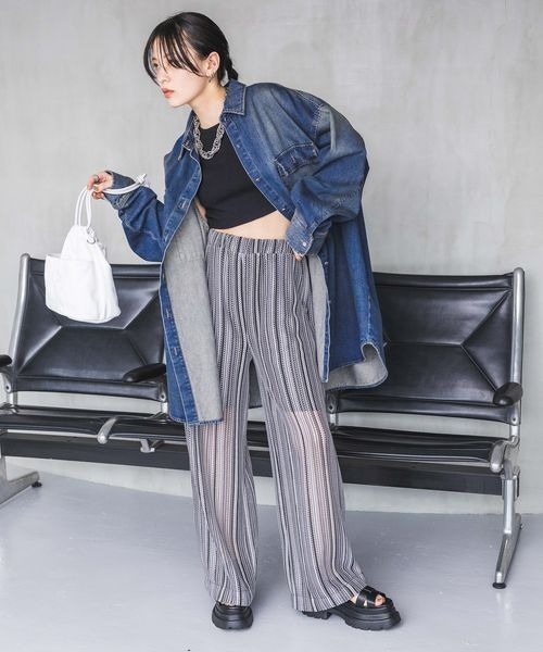 JEANASIS（ジーナシス）の「アミハンドルキンチャクBAG/908615（ショルダーバッグ・レディース・ホワイト系その他/ブラック系その他・FREE）」の13枚目の写真