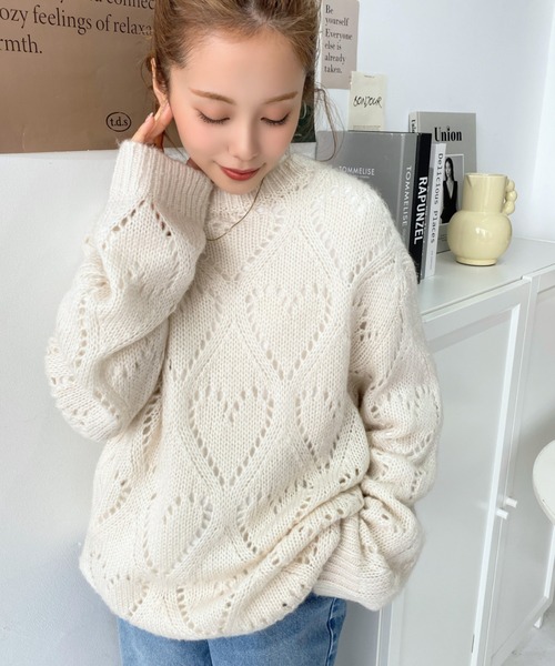 【新品】DIESEL M-KYRA ニット ブラックグレー モヘア混 正規品 片畦編み ラグランスリーブ プルオーバー（47-71KI08-204