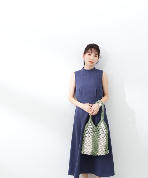 エヌ ナチュラル ビューティー ベーシック　スタンド ネック フレア ワンピース 楽天市場】【SALE／30%OFF】スタンドネックフレアワンピース《S