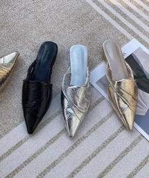 wee9s（ウィークス）の「metallic cone mule  / メタリックコーンミュール,サンダル（サンダル）」