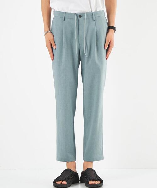 green label relaxing（グリーンレーベルリラクシング）の「ドライエステル 1プリーツ 9分丈 ユーティリティ パンツ -防シワ・吸水速乾-（その他パンツ・メンズ・ダークグリーン/ライトブルー/ベージュ・XL/M/S/L）」の4枚目の写真