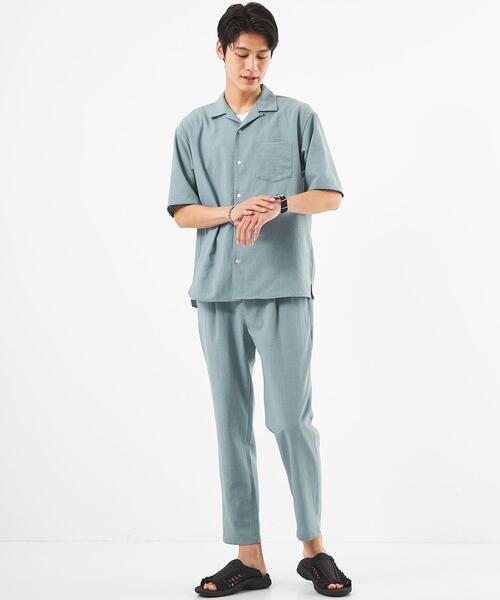 green label relaxing（グリーンレーベルリラクシング）の「ドライエステル 1プリーツ 9分丈 ユーティリティ パンツ -防シワ・吸水速乾-（その他パンツ・メンズ・ダークグリーン/ライトブルー/ベージュ・XL/M/S/L）」の7枚目の写真