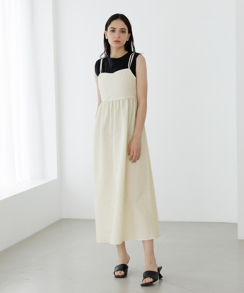 ☆新品タグ付き☆レコパン☆ブラック☆ジャガード☆ワンピース Sheglit / ジャガードタックワンピース ブラック H-25-09-04-004