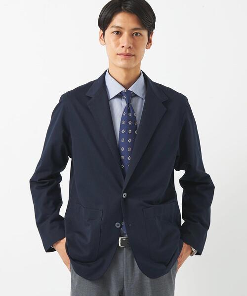 green label relaxing(グリーンレーベルリラクシング)の「DUADRY CLEAN バーズアイ ジャケット -ウォッシャブル・吸水速乾・抗菌-(テーラードジャケット・メンズ・ダークグレー/ネイビー・S/M/L/XL)」の2枚目の写真