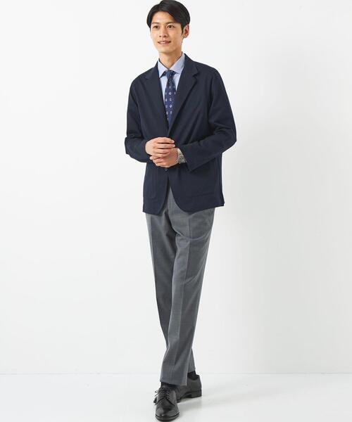green label relaxing(グリーンレーベルリラクシング)の「DUADRY CLEAN バーズアイ ジャケット -ウォッシャブル・吸水速乾・抗菌-(テーラードジャケット・メンズ・ダークグレー/ネイビー・S/M/L/XL)」の18枚目の写真