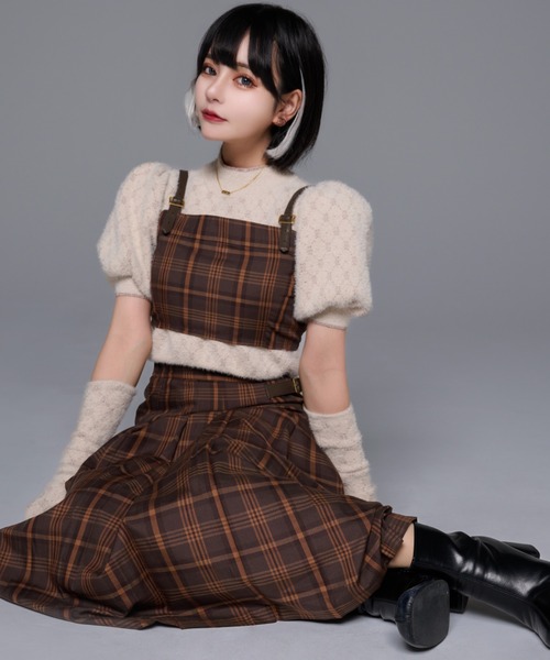 adree（アドリー）の「arm warmers puff sleeve glitter knit / アームウォーマーパフスリーブグリッターニット（ニット/セーター・レディース・グレー/ブラウン・FREE）」の13枚目の写真