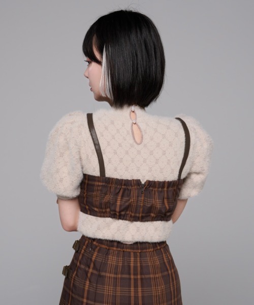 adree（アドリー）の「arm warmers puff sleeve glitter knit / アームウォーマーパフスリーブグリッターニット（ニット/セーター・レディース・グレー/ブラウン・FREE）」の15枚目の写真