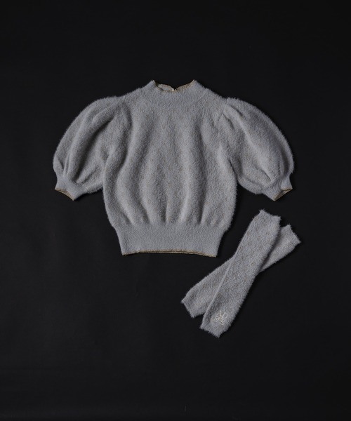 adree（アドリー）の「arm warmers puff sleeve glitter knit / アームウォーマーパフスリーブグリッターニット（ニット/セーター・レディース・グレー/ブラウン・FREE）」の19枚目の写真