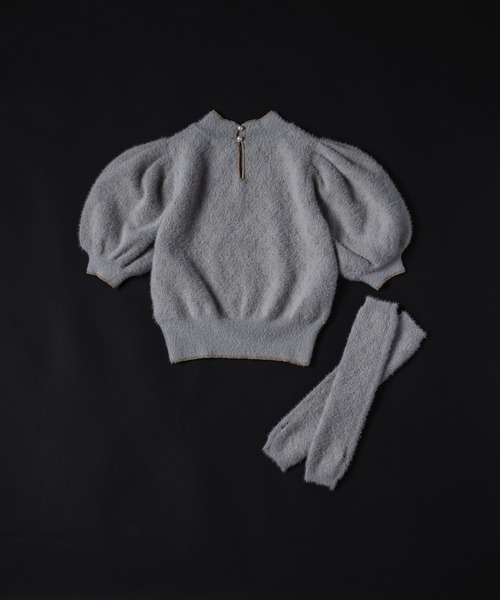 adree（アドリー）の「arm warmers puff sleeve glitter knit / アームウォーマーパフスリーブグリッターニット（ニット/セーター・レディース・グレー/ブラウン・FREE）」の20枚目の写真
