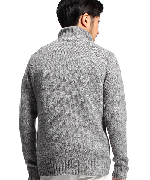 B:MING by BEAMS（ビーミングバイビームス）の「【OCEANS12月号掲載】ビーミング by ビームス /  MIXバルキータートルネックニット（ニット/セーター・メンズ・ネイビー/グレー・LARGE/X-LARGE/MEDIUM/SMALL）」の9枚目の写真