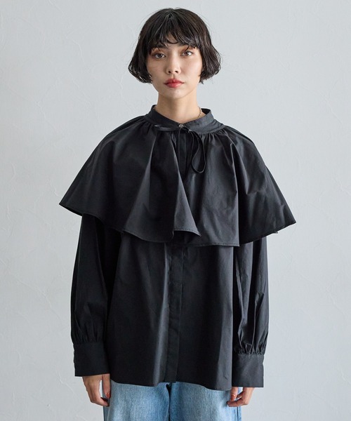 PAGEBOY（ページボーイ）の「ケープセットブラウス（シャツ/ブラウス・レディース・ホワイト/ブラック・FREE）」の13枚目の写真