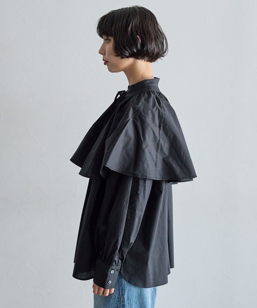 PAGEBOY（ページボーイ）の「ケープセットブラウス（シャツ/ブラウス・レディース・ホワイト/ブラック・FREE）」の14枚目の写真