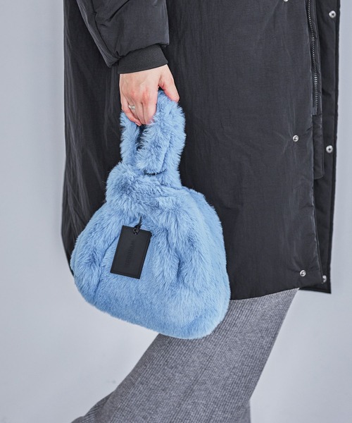 HEREIAM(ヘレイアム)の「【HEREIAM】トリッキーFUR BAG(ハンドバッグ・レディース・パープル/ブラウン系その他/ライトグレー/オレンジ/ピンク/ネイビー/スカイブルー/バイオレット/イエロー/ターコイズブルー/ブラウン系・FREE)」の13枚目の写真