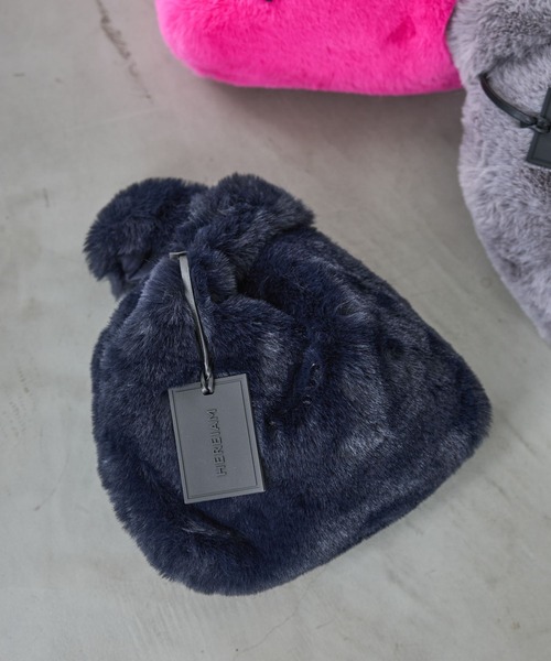 HEREIAM(ヘレイアム)の「【HEREIAM】トリッキーFUR BAG(ハンドバッグ・レディース・パープル/ブラウン系その他/ライトグレー/オレンジ/ピンク/ネイビー/スカイブルー/バイオレット/イエロー/ターコイズブルー/ブラウン系・FREE)」の15枚目の写真