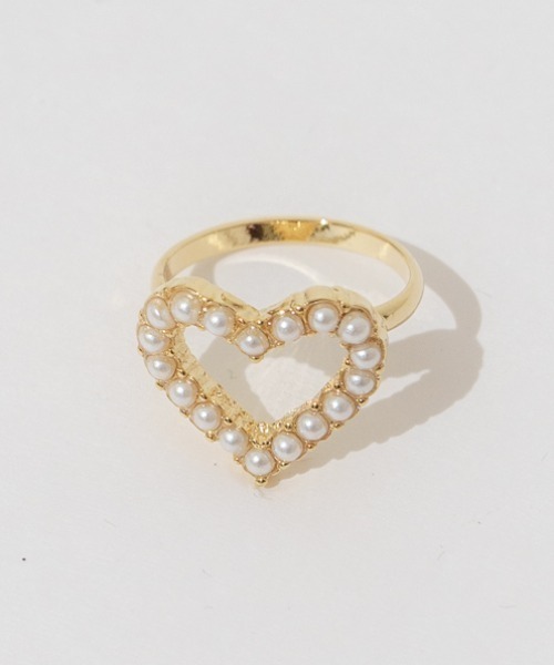 flower（フラワー）の「パールハートリング（リング・レディース・ゴールド・FREE）」の8枚目の写真