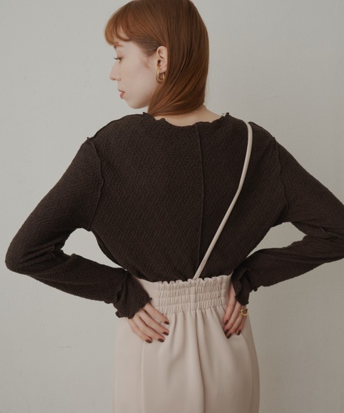 hinari（ヒナリ）の「長袖カットソー（Tシャツ/カットソー・レディース・オフホワイト・FREE）」の4枚目の写真