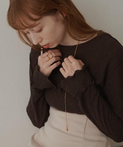 hinari（ヒナリ）の「長袖カットソー（Tシャツ/カットソー・レディース・オフホワイト・FREE）」の7枚目の写真