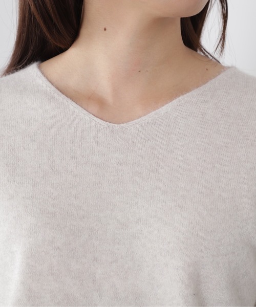 NATURAL BEAUTY BASIC（ナチュラルビューティーベーシック）の「◇ＦＯＸ混ジェントリーニットシリーズ（ニット/セーター・レディース・イエロー/ベージュ/オフホワイト/ラベンダー・FREE）」の13枚目の写真