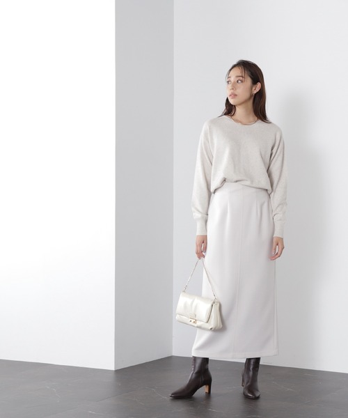 NATURAL BEAUTY BASIC（ナチュラルビューティーベーシック）の「◇ＦＯＸ混ジェントリーニットシリーズ（ニット/セーター・レディース・イエロー/ベージュ/オフホワイト/ラベンダー・FREE）」の9枚目の写真