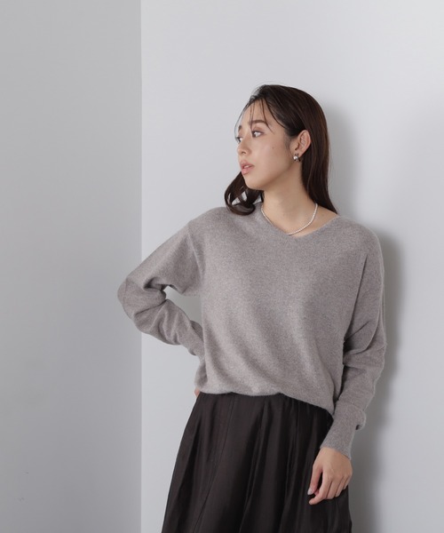 NATURAL BEAUTY BASIC（ナチュラルビューティーベーシック）の「◇ＦＯＸ混ジェントリーニットシリーズ（ニット/セーター・レディース・イエロー/ベージュ/オフホワイト/ラベンダー・FREE）」の16枚目の写真