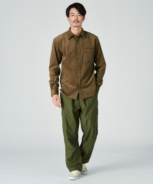 BACK NUMBER(バックナンバー)の「【BACK NUMBER】【エクストラサーモ】コーデュロイシャツ(シャツ/ブラウス・メンズ・ネイビー/ワイン/ダークベージュ・M/L/XL)」の4枚目の写真