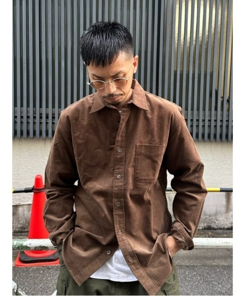 BACK NUMBER(バックナンバー)の「【BACK NUMBER】【エクストラサーモ】コーデュロイシャツ(シャツ/ブラウス・メンズ・ネイビー/ワイン/ダークベージュ・M/L/XL)」の21枚目の写真