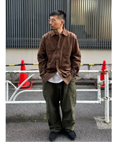 BACK NUMBER(バックナンバー)の「【BACK NUMBER】【エクストラサーモ】コーデュロイシャツ(シャツ/ブラウス・メンズ・ネイビー/ワイン/ダークベージュ・M/L/XL)」の22枚目の写真