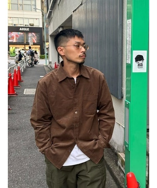 BACK NUMBER(バックナンバー)の「【BACK NUMBER】【エクストラサーモ】コーデュロイシャツ(シャツ/ブラウス・メンズ・ネイビー/ワイン/ダークベージュ・M/L/XL)」の20枚目の写真