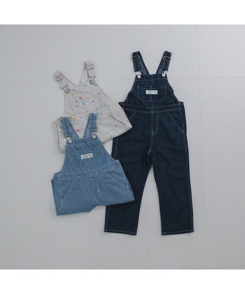 BREEZE（ブリーズ）の「【リンクコーデ可能】シェフサロペット（サロペット/オーバーオール・キッズ・その他10/キナリ/インディゴブルー・90/100/110/120）」の7枚目の写真