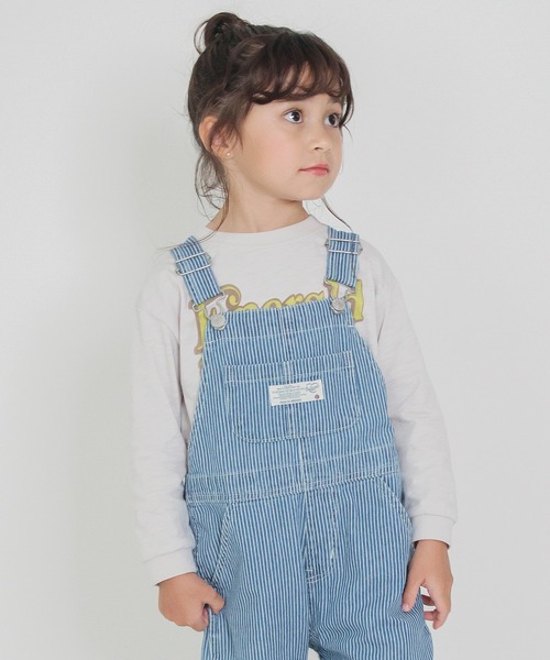 BREEZE（ブリーズ）の「【リンクコーデ可能】シェフサロペット（サロペット/オーバーオール・キッズ・その他10/キナリ/インディゴブルー・90/100/110/120）」の3枚目の写真