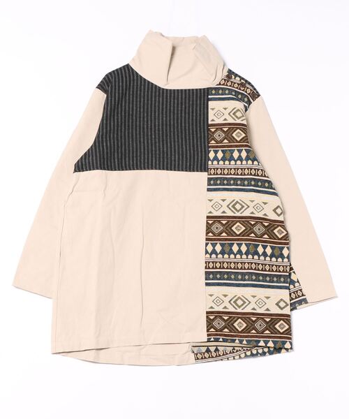 チャイハネ（チャイハネ）の「【チャイハネ】ノマユパッチワークMEN'Sトップス（その他トップス・メンズ・ブラウン/ブラック/ブルーグリーン/カーキ/ダークグリーン/ホワイト系その他・FREE）」の2枚目の写真
