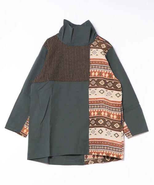 チャイハネ（チャイハネ）の「【チャイハネ】ノマユパッチワークMEN'Sトップス（その他トップス・メンズ・ブラウン/ブラック/ブルーグリーン/カーキ/ダークグリーン/ホワイト系その他・FREE）」の4枚目の写真