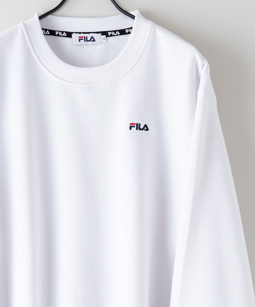 FILA(フィラ)の「【FILA/フィラ】ワンポイントロゴ刺繍 裏起毛クルーネックトレーナー(スウェット・メンズ・杢グレー/ホワイト/グリーン/ブラック・LARGE/MEDIUM/X-LARGE)」の20枚目の写真
