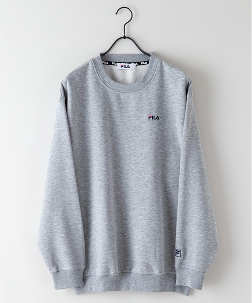 FILA(フィラ)の「【FILA/フィラ】ワンポイントロゴ刺繍 裏起毛クルーネックトレーナー(スウェット・メンズ・杢グレー/ホワイト/グリーン/ブラック・LARGE/MEDIUM/X-LARGE)」の16枚目の写真