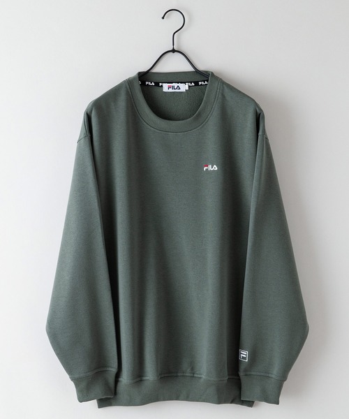 FILA(フィラ)の「【FILA/フィラ】ワンポイントロゴ刺繍 裏起毛クルーネックトレーナー(スウェット・メンズ・杢グレー/ホワイト/グリーン/ブラック・LARGE/MEDIUM/X-LARGE)」の18枚目の写真