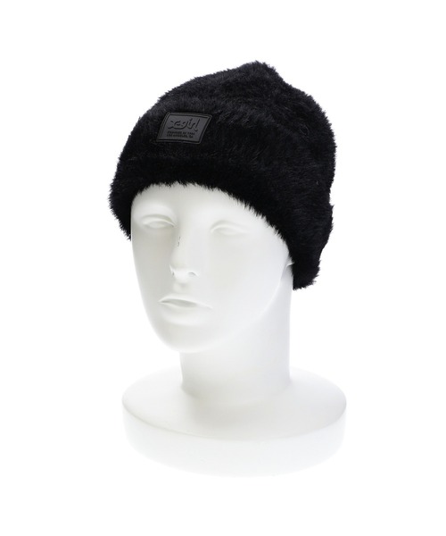 X-girl（エックスガール）の「SHAGGY KNIT CAP（ニットキャップ/ビーニー・レディース・イエロー/グレー/ブラック・ONE SIZE）」の7枚目の写真