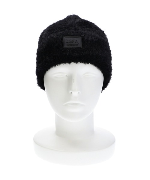 X-girl（エックスガール）の「SHAGGY KNIT CAP（ニットキャップ/ビーニー・レディース・イエロー/グレー/ブラック・ONE SIZE）」の8枚目の写真