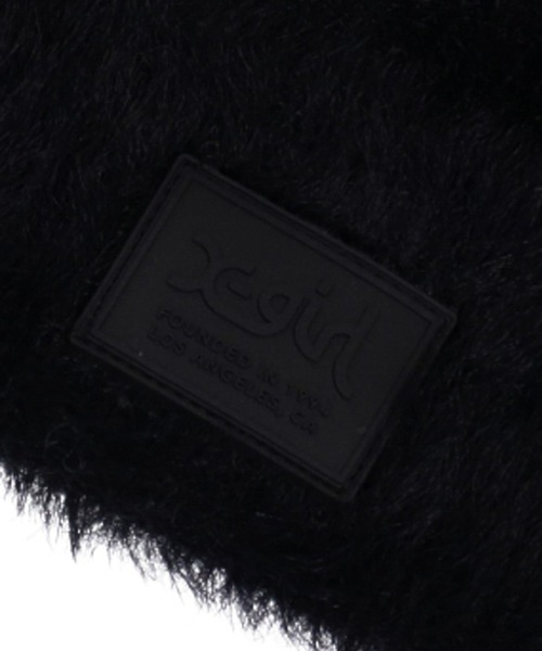 X-girl（エックスガール）の「SHAGGY KNIT CAP（ニットキャップ/ビーニー・レディース・イエロー/グレー/ブラック・ONE SIZE）」の11枚目の写真