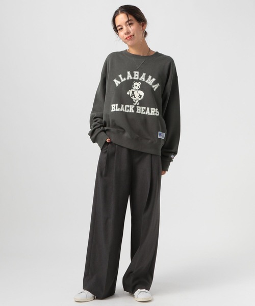 Russell Athletic（ラッセルアスレティック）の「【RUSSELL ATHLETIC (ラッセルアスレティック）】別注クルーネックプルオーバー（スウェット・レディース・ライトブルー/チャコール/ネイビー・FREE）」の4枚目の写真