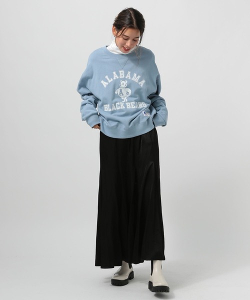 Russell Athletic（ラッセルアスレティック）の「【RUSSELL ATHLETIC (ラッセルアスレティック）】別注クルーネックプルオーバー（スウェット・レディース・ライトブルー/チャコール/ネイビー・FREE）」の7枚目の写真