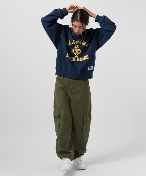 Russell Athletic（ラッセルアスレティック）の「【RUSSELL ATHLETIC (ラッセルアスレティック）】別注クルーネックプルオーバー（スウェット・レディース・ライトブルー/チャコール/ネイビー・FREE）」の10枚目の写真