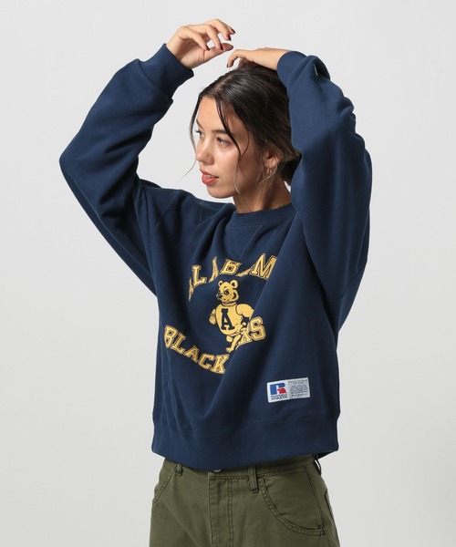 Russell Athletic（ラッセルアスレティック）の「【RUSSELL ATHLETIC (ラッセルアスレティック）】別注クルーネックプルオーバー（スウェット・レディース・ライトブルー/チャコール/ネイビー・FREE）」の12枚目の写真