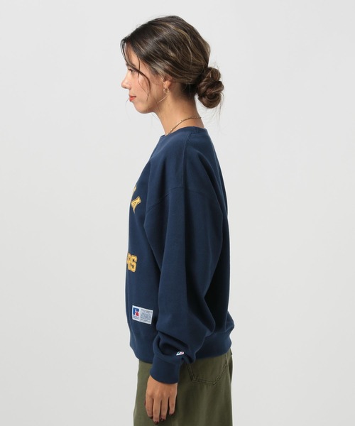 Russell Athletic（ラッセルアスレティック）の「【RUSSELL ATHLETIC (ラッセルアスレティック）】別注クルーネックプルオーバー（スウェット・レディース・ライトブルー/チャコール/ネイビー・FREE）」の14枚目の写真