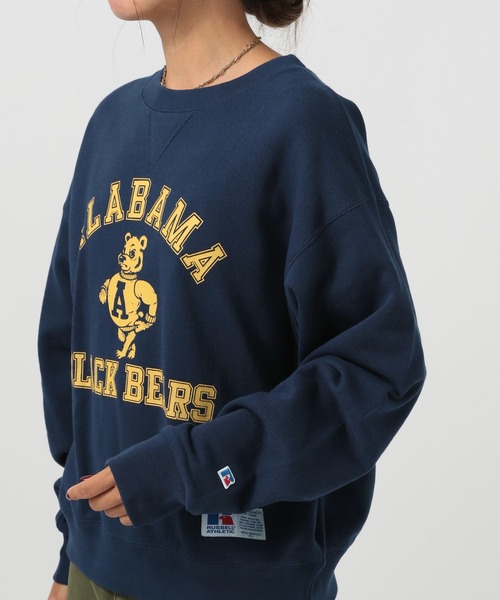 Russell Athletic（ラッセルアスレティック）の「【RUSSELL ATHLETIC (ラッセルアスレティック）】別注クルーネックプルオーバー（スウェット・レディース・ライトブルー/チャコール/ネイビー・FREE）」の17枚目の写真