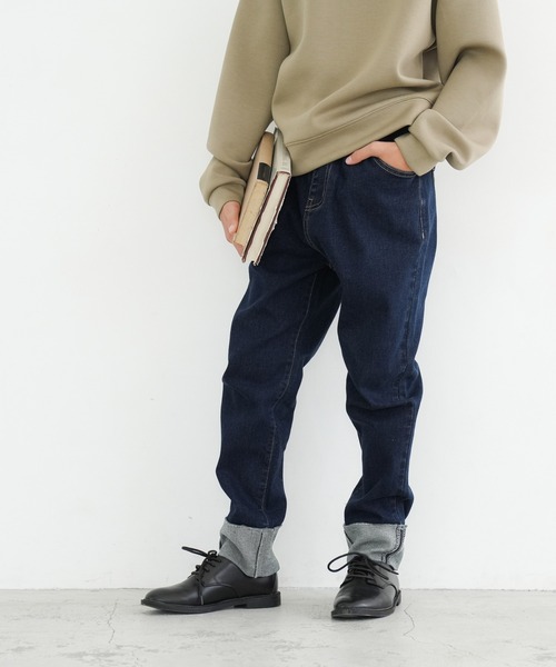 coca（coca）（コカ）の「キッズ デニム裾ロールアップロングパンツ（デニムパンツ・キッズ・ブルー・130/140/110/120）」の3枚目の写真